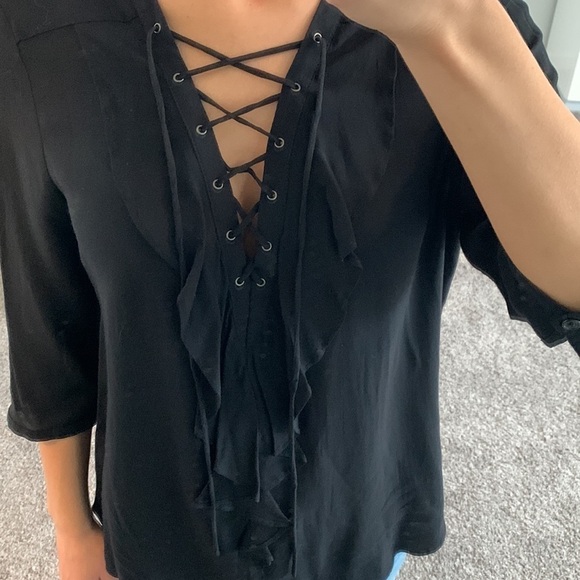 A.N.A Black Blouse - Picture 5 of 7